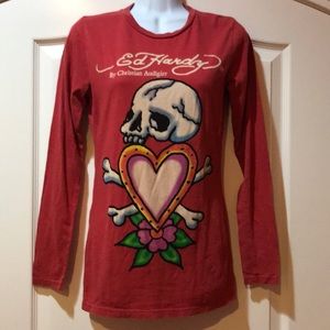 Ed Hardy skeleton love Tee